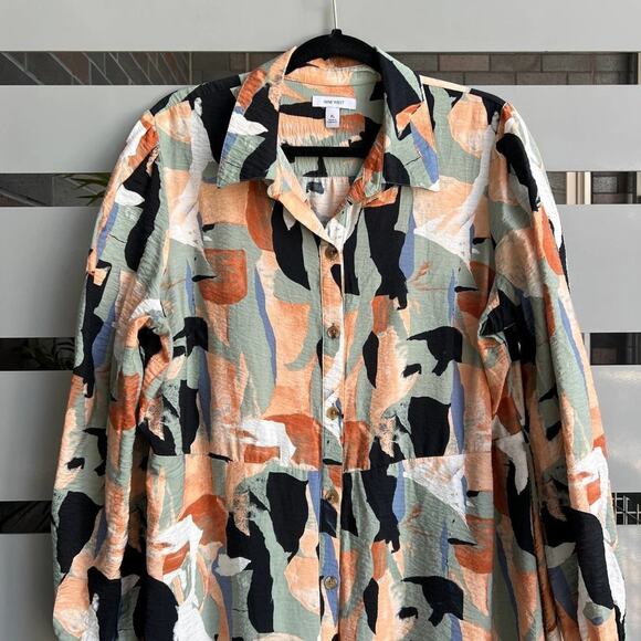 Nine West Multicolor Abstract Mini Dress Size XL - Picture 4 of 6